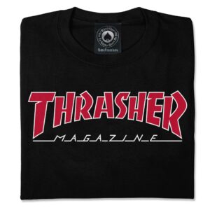 THRASHER OUTLINE TEE BLACK/RED
