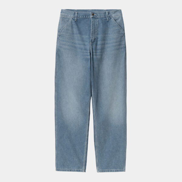 CARHARTT WIP SIMPLE PANT COTTON BLUE LIGHT TRUE WASHED